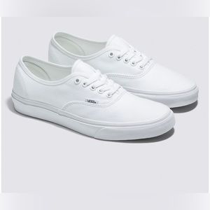 White Authentic Vans
